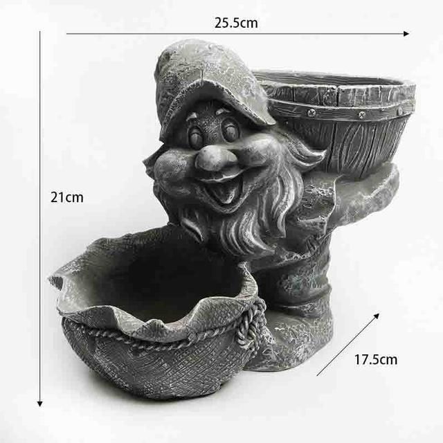 Pot De Fleurs En Résine Forme Teckel – Pour Succulentes Et Petites Plantes – Dimensions 21x10x6.5 Cm – Décoration Jardin Ou Intérieur