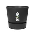ELHO Pot de fleurs rond Greenville 25 - Extérieur - Ø 24,48 x H 23,31 cm - Vivre noir-1