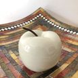 Sculpture en Céramique - THE REPLICANT - Pomme Blanche - Décoration Intérieure - 9 x 9 x 8 cm-1