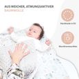 Gigoteuse d'emmaillotage bébé couverture, Nid Réversible universelle pour Garçon et Fille poussette Hiboux–Minky Gris-1
