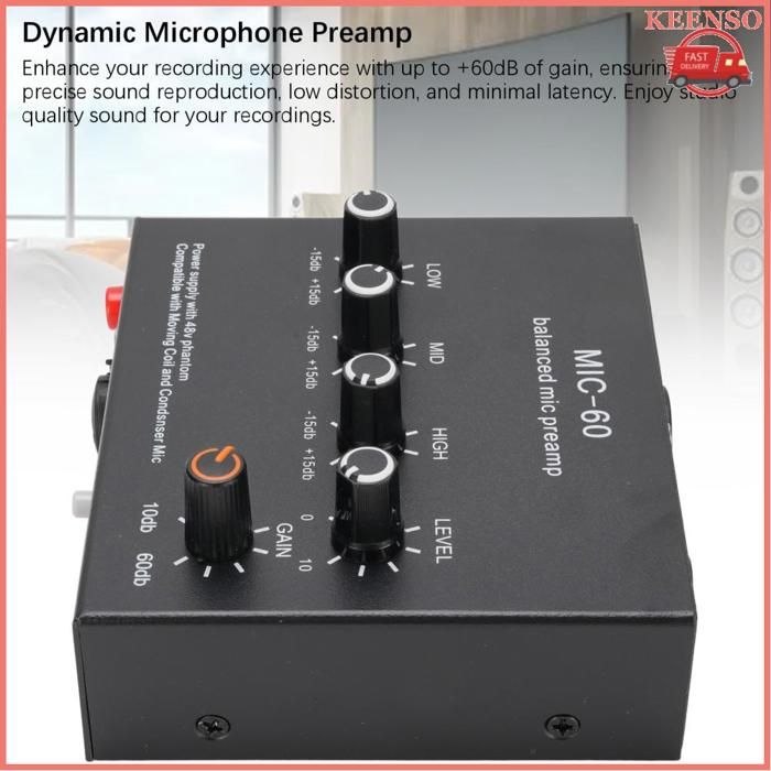 Micro Gain One KEENSO amplificateur de Gain micro Préampli micro micro Gain Booster ...