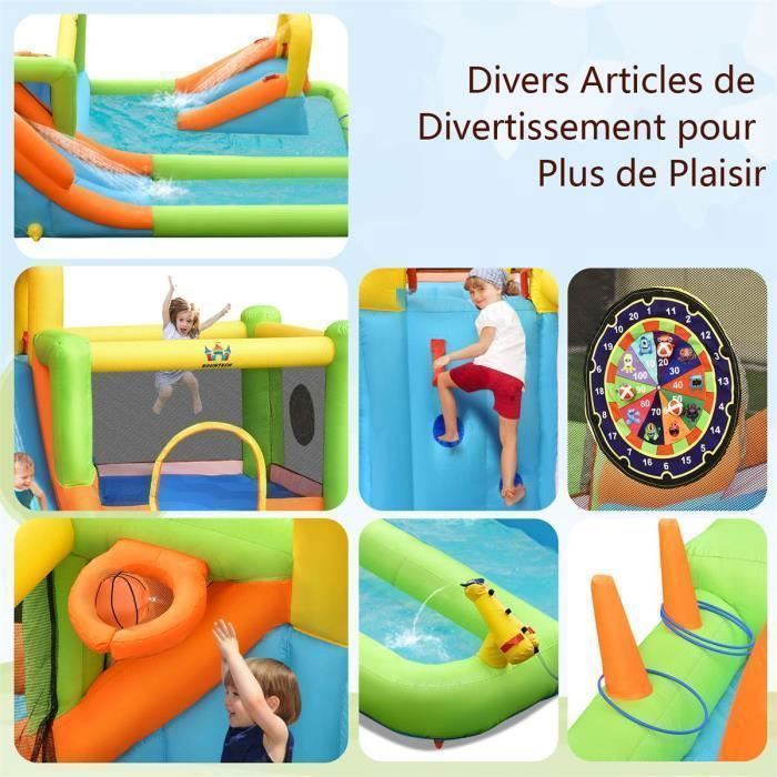 Château gonflable avec souffleur pour enfants:Toboggan aquatique, Zone