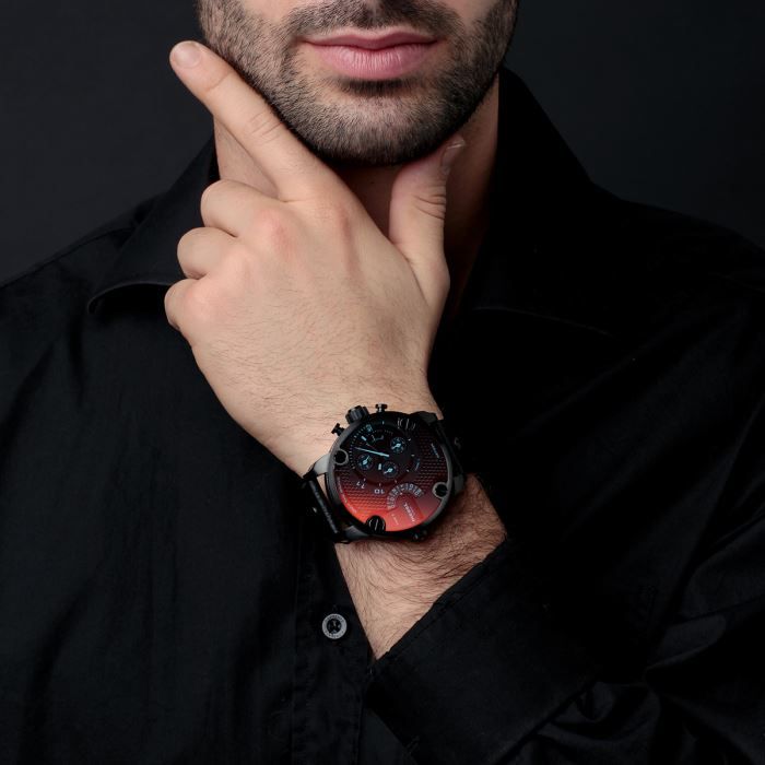 DIESEL Montre Quartz DZ7334 Homme Noir Tendance Achat vente montre Homme Adulte Cuir Cdiscount