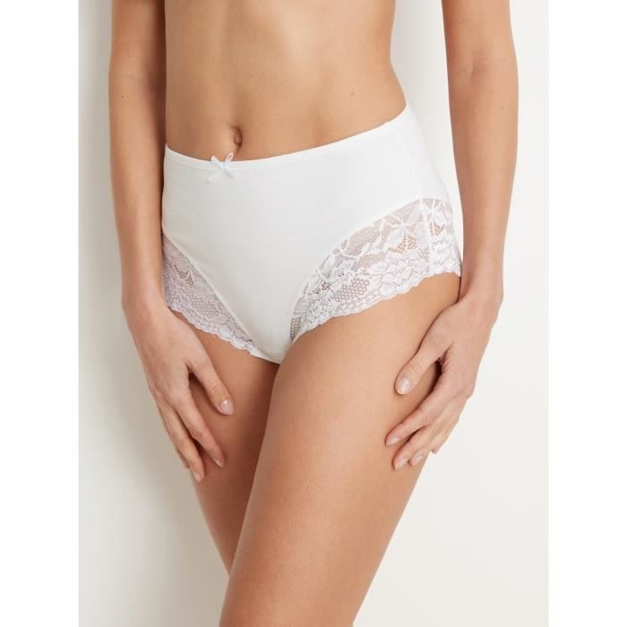 Culotte maxi BALSAMIK Lot de 3 Blanc Femme Adulte Blanc Cdiscount Pret a Porter