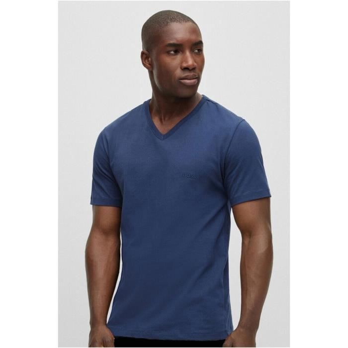 Tee shirt col 2025 v homme hugo boss