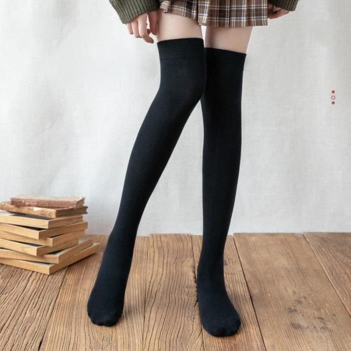 Chaussette longues femme sur les bas du genou chaussettes en coton