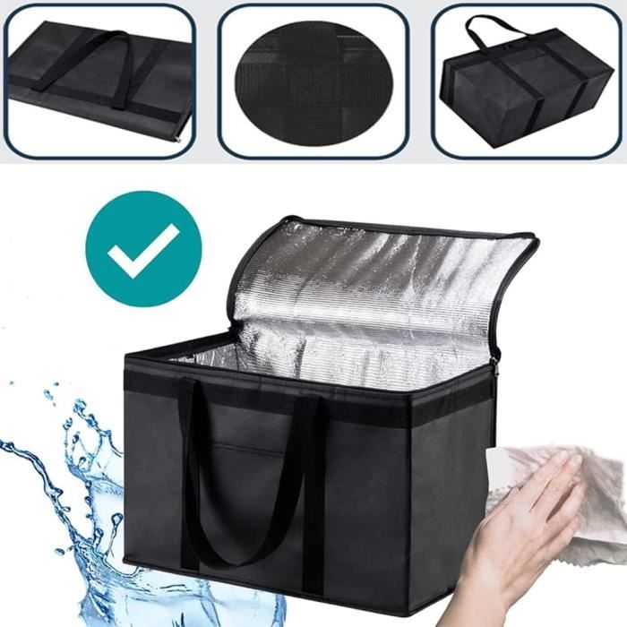 Sac Isotherme Courses 30L Sac de Livraison Isotherme pour Velo Sac