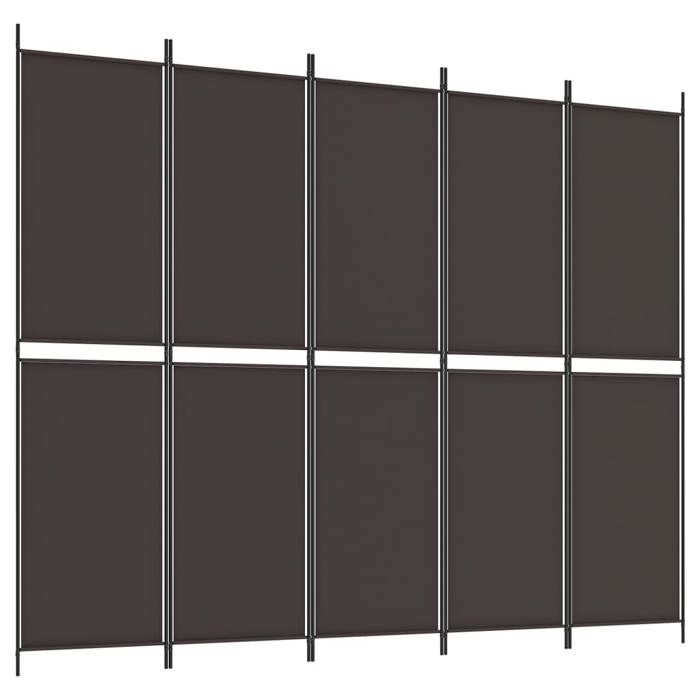 350235 VidaXL Cloison de Séparation 5 Panneaux Séparateur de Pièce Pliable ...
