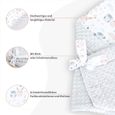 Gigoteuse d'emmaillotage bébé couverture, Nid Réversible universelle pour Garçon et Fille poussette Hiboux–Minky Gris-2