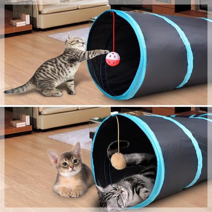 Tunnel Arc-en- Pour Chat - 123 X 25 X 25 Cm - Tunnel Pour Chat D