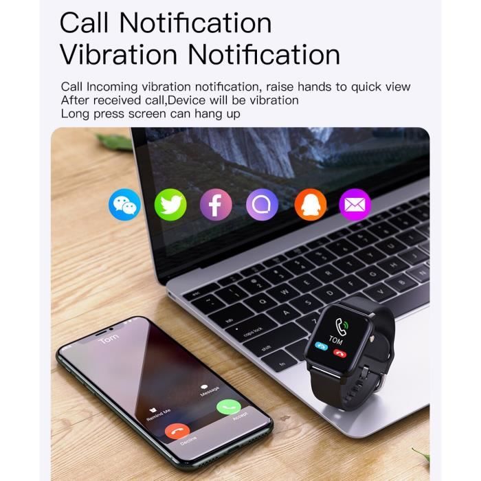 Montre connectee SENBONO 2020 SN87 Smartwatch IP68 etanche montre intelligente hommes femmes Sport frequence Type gold pink Cdiscount Telephonie