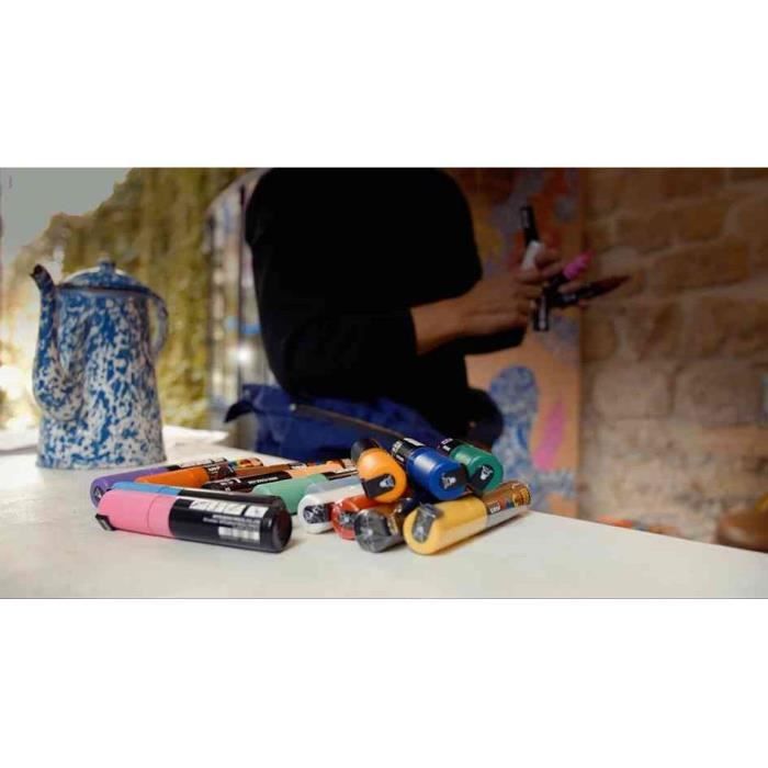 PC7M BL-12] Posca Lot De 12 Marqueurs Pointe Large