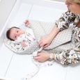 Gigoteuse d'emmaillotage bébé couverture, Nid Réversible universelle pour Garçon et Fille poussette Hiboux–Minky Gris-3