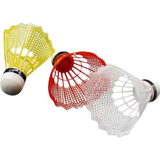WHiZZ Volani Da Badminton In Nylon (12 Pezzi) - Palline Gialle Per Principianti E Uso Ricreativo - Ideali Per Famiglia E Scuola