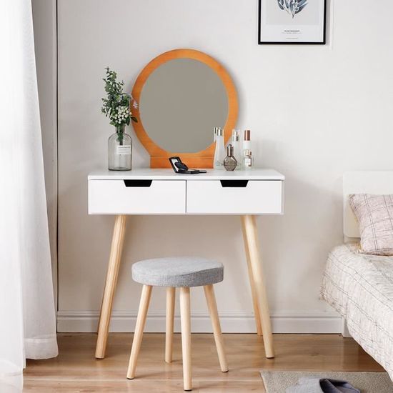 Perfect Coiffeuse Scandinave Table De Maquillage Avec Miroir