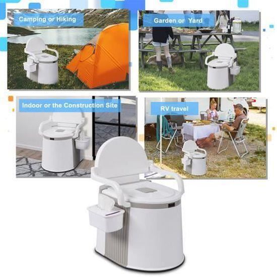WC Chimique Portable Toilette Seche-5.5L pour Camping
