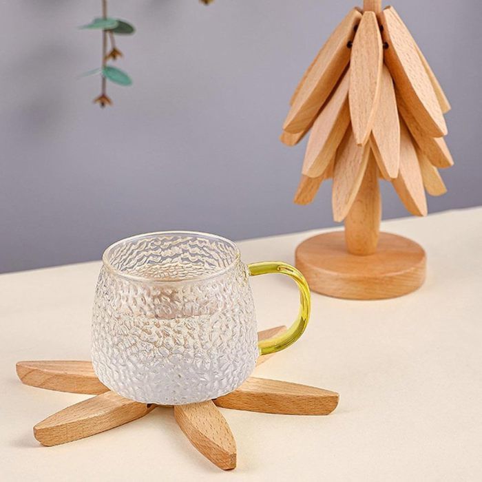 Set De 3 Dessous-de-plat En Bois Pliables En Forme D'arbre - 20 Cm Diamètre, Résistant à La Chaleur, Déco De Cuisine Sous De Plat Set De 3 Dessous-de-plat En Bois Pliables En Forme D'arbre - 20 Cm Diamètre, Résistant à La Chaleur, Déco De Cuisine Sous De Plat