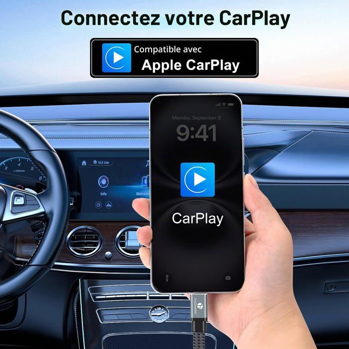 Câble USB A vers USB C 1 m,USB 3.2 Gen2,10Gbps,Plat,Compatible avec ...