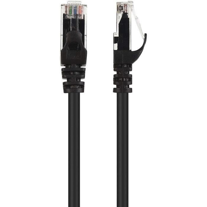 Achat câble RJ45 LSZH snagless noir catégorie 6A F/UTP 1M