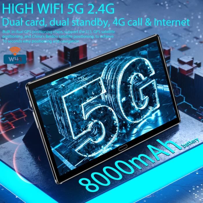 5G Tablette Tactile 10.8'' HD-4G+64G/512G-Android 10.0 Certifié par Google  GMS-8000mAh-Dual SIM-8MP+16MP-Tablette LTE/WiFi/GPS/OTG - Cdiscount  Informatique