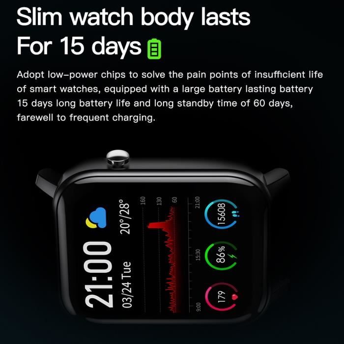 Montre connect e SENBONO 2020 SN87 Smartwatch IP68 tanche montre