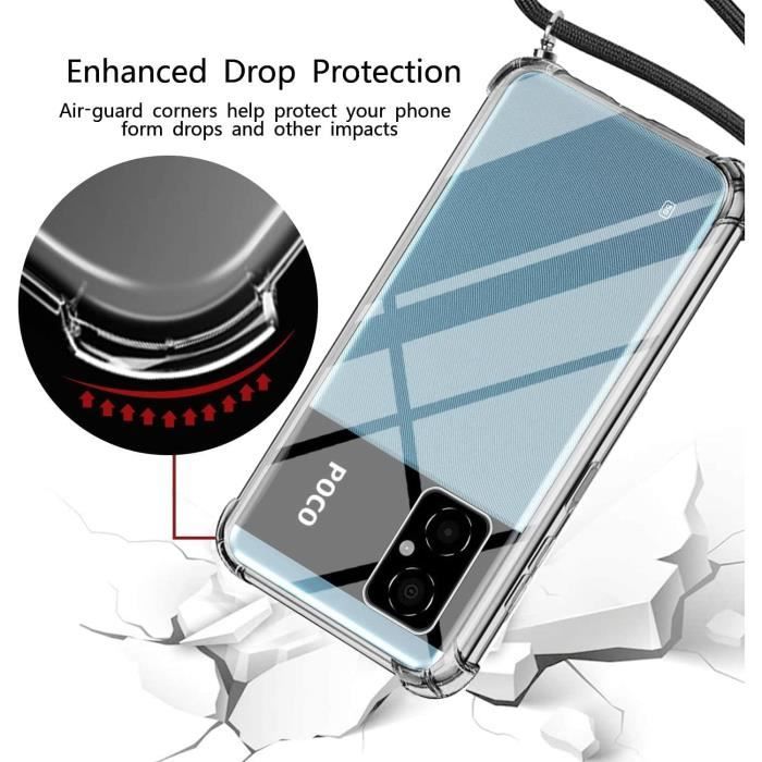 Coque Xiaomi 14 Ultra Avec Cordon - Silicone Transparent, Anti-chocs - Lanière Ajustable Pour Cou Ou épaule - Noir - 4