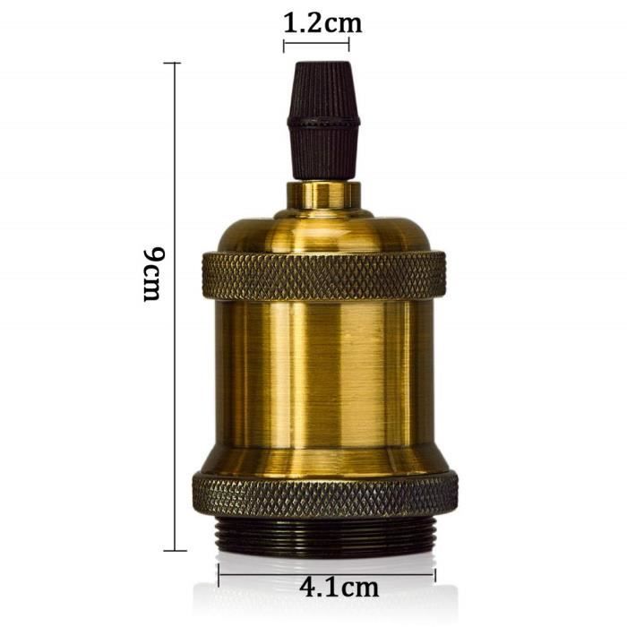 Support De Lampe à Douille En Laiton Pur E27, Avec Support D'ampoule Rétro Et Chaîne De Traction Pour Lampe De Table