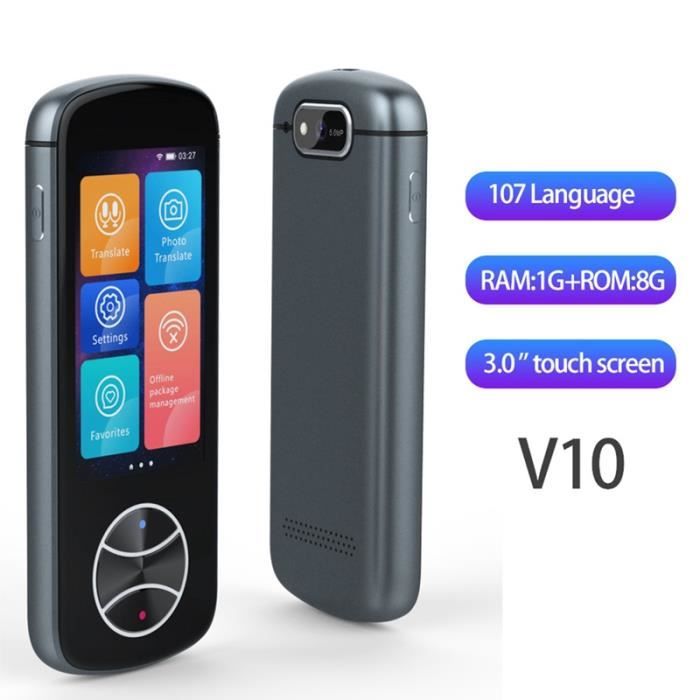Traducteur Vocal T8 96 Langues - Traduction Instantanée En Temps Réel Pour Voyages Et Business (Argent)