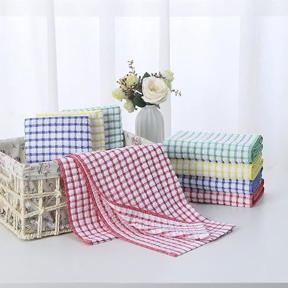 Lot De 2 Torchons De Cuisine Microfibre - 42x65 Cm - Motif Pins, Flocons De Neige - Très Absorbants, Séchage Rapide