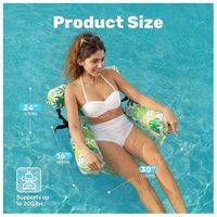 Paquet De 2 Flotteurs De Piscine Gonflables Pour Hamac, Accessoires De Piscine Polyvalents Comme Chaise Longue D Eau Hamac Selle Deriveur Hamac D Eau