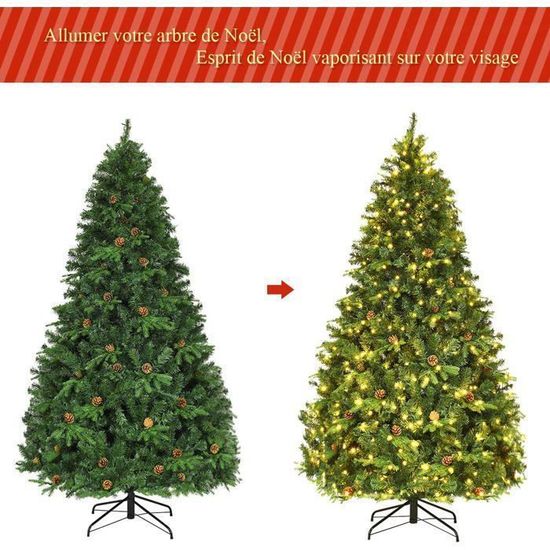 GOPLUS Lampadaire Noël 150 Cm, Décoration Noel Exterieur Tournant Activé Par Son Avec Lumières Colorées, Musique, Effets Neige, Scène Festive, Lanterne Boite Mail à Neige Noel (Boite-150CM