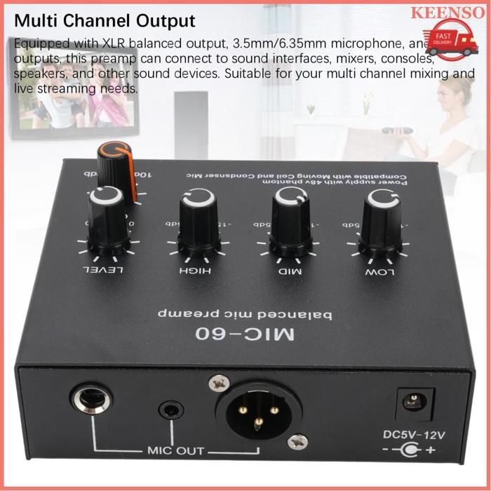 Micro Gain One KEENSO amplificateur de Gain micro Préampli micro micro Gain Booster ...
