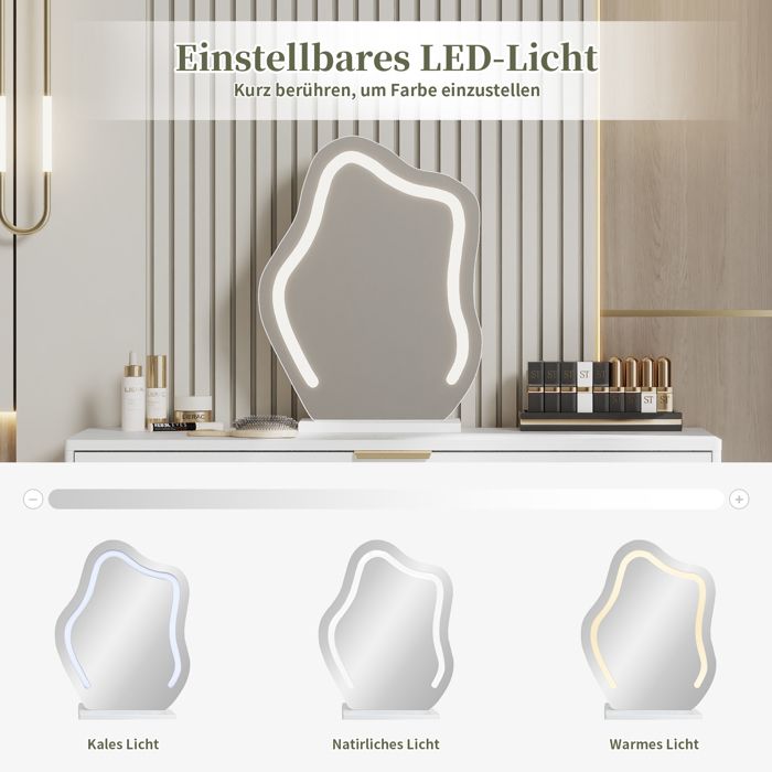 Miroir LED avec lumière frontale, 3CCT, dimmable, anti-buée - carré - - Home Renovation Supplies Miroir LED avec lumière frontale, 3CCT, dimmable, anti-buée - carré - - Home Renovation Supplies