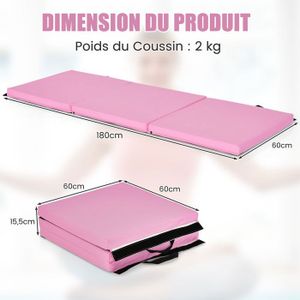 Matelas Pliable Softee – 180 X 60 X 4 Cm, Orange, Pour Sport, Sieste Ou Détente