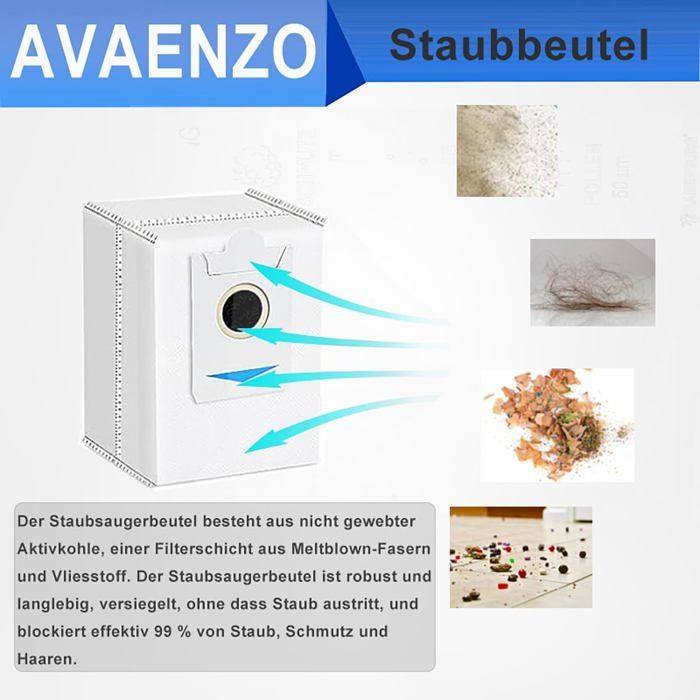 Lot De 8 Filtres De Rechange Pour Aspirateur Ecovacs Deebot