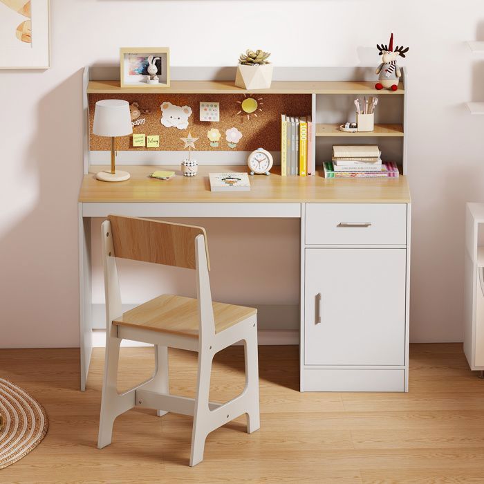 Ensemble Bureau Industriel Vintage Avec Siège Libellule - Table à Repasser Détournée, Design Original