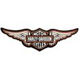 Super FabriqueStickers Harley Davidson rétro réfléchissant en forme d ailes à coller sur votre casque pour plus de sécurité lors de-0