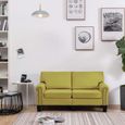 @Home2318Scandinave Canapé à 2 places Canapé de relaxation Haut de gamme & Confortable - Sofa Canapé droit Salon Vert Tissu-0