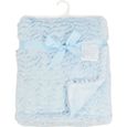 Couverture DELUXE pour bébé garçon bleu extra douce fourrure polaire couvre lit-0