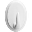 INOFIX - Crochet Adhésif ovale blanc en blister-0