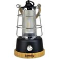 Lanterne sans fil - LUMISKY - WILDY - H23 cm - Anse en corde - LED blanc chaud et dimmable-0