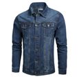 Veste en Jean pour Homme Coton Denim Jacket Casual Manches Longues Automne Printemps-0