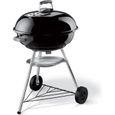 Barbecue à charbon WEBER Compact Kettle 57 cm  - Noir-0