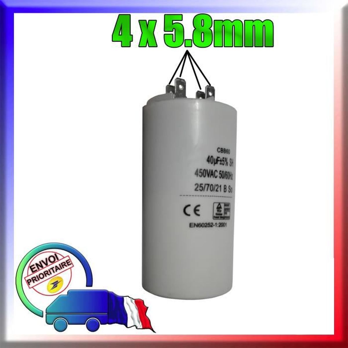2 Condensateurs Sprague 40 UF 500 V - Pour Amplificateur à Lampes (Tube Amp)