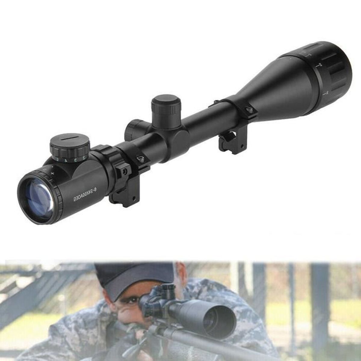 Lunette De Visée 3-9x44 Pour Airsoft Et Chasse - Champ Large - Lentilles Multi-couches - Étanche Et Anti-buée - Avec Protections Rabattables