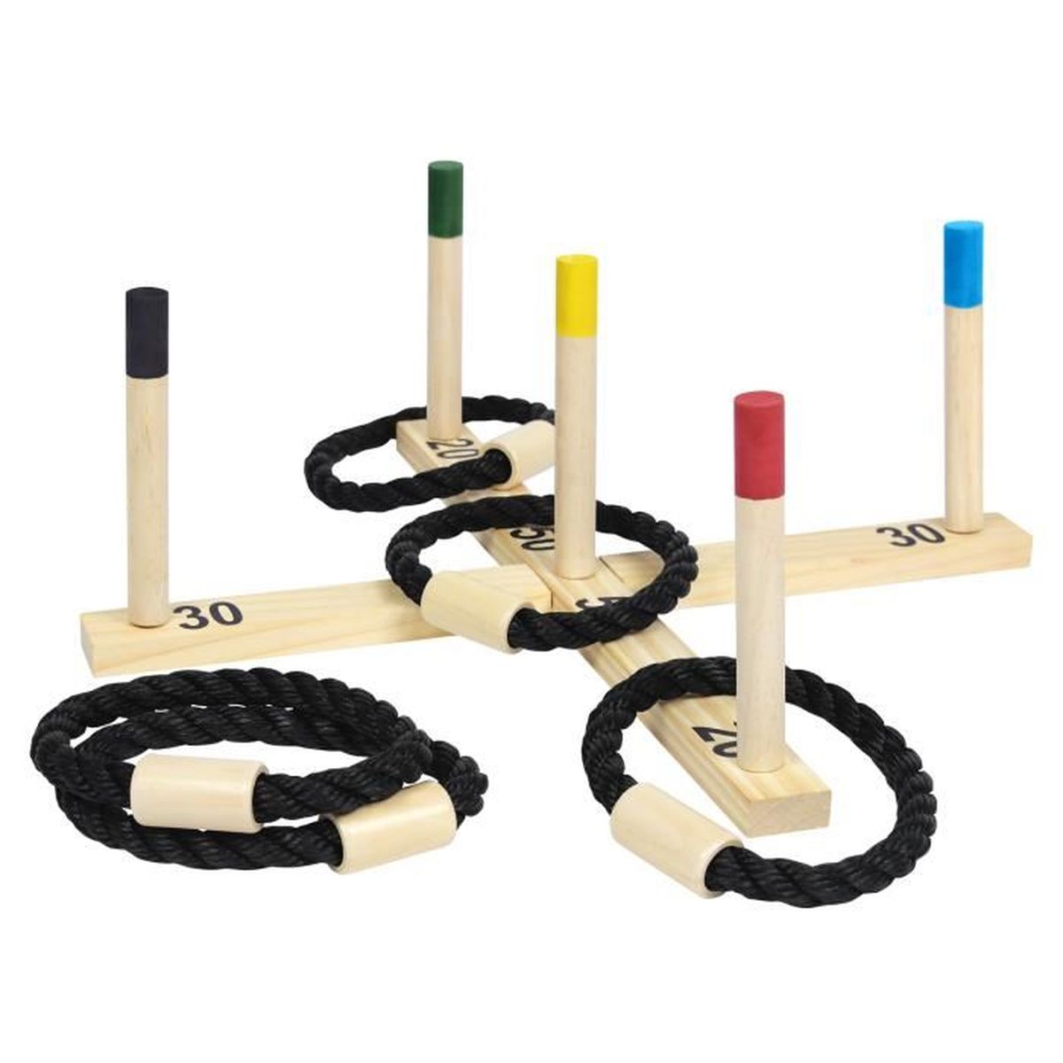Jeu De Lancer D'anneaux En Corde - 6 Anneaux - Pour Jardin, Plage, Fête - Développe Adresse Et Coordination
