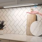 HANDEIU Réglette LED cuisine sous meuble avec capteur,60 cm,rechargeable USB,bande lumineuse LED sans fil avec adhésif magnétique