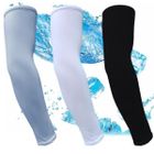FOXNOVO Sports de plein air de refroidissement de protection solaire anti-UV respirant unisexe Arm manchettes manches - Une Paire (Noir)