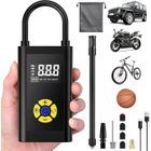 FUROKOY Pompe à vélo électrique sans fil, compresseur d'air portable, LED rechargeable pour téléphone portable, 4000 mAh, maximum 150 PSI