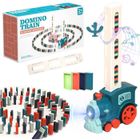 KAKOO Jouet de Train Domino Électrique, 120pcs de Blocs Domino, Train de Pose Automatique, Construction de modèles pour enfant de 3-12